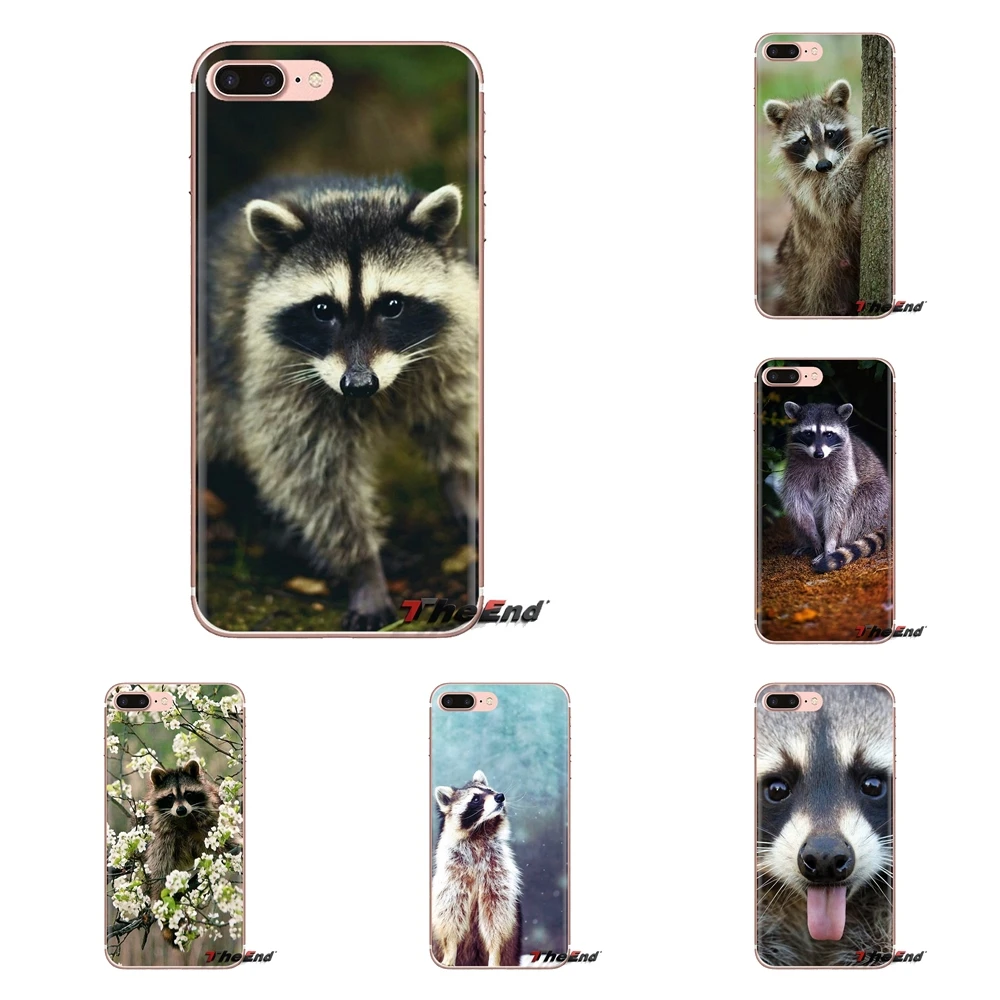 

For Xiaomi Redmi 4A S2 Note 3 3S 4 4X 5 Plus 6 7 6A Pro Pocophone F1 Kawaii Baby Raccoons Racoons Transparent Soft Cases Covers