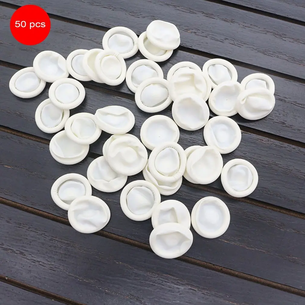 

50PCS/SET Natural Latex Anti-Static Finger Cots Practical Design Disposable Makeup Eyebrow Extension Gloves Tools