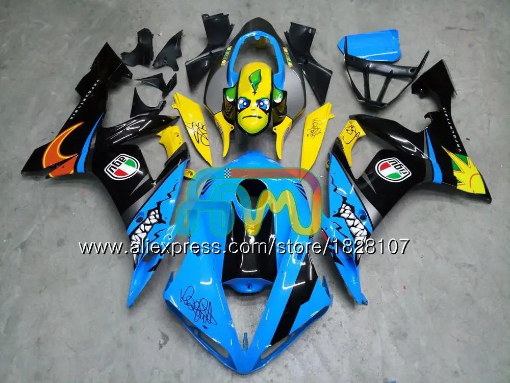 No. 23 Средства ухода за кожей для YAMAHA YZF R 1 1000 CC YZF-1000 YZFR1 04 05 06 54BS. 15 YZF1000 1000CC YZF R1 серебристо-черного цвета YZF-R1 2004 2005 2006 обтекатель - Цвет: No. 23