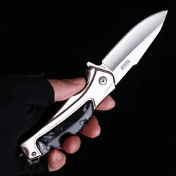 Couteau pliant de poche tactique d'extérieur de survie et de chasse, couteaux militaires multifonctions d'auto défense pour le Camping en milieu sauvage 