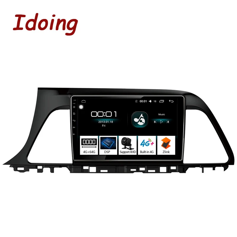 Автомобильный мультимедийный плеер Idoing 9 дюймов Android радио для Hyundai Sonata 7 LF 2014 2017 GPS