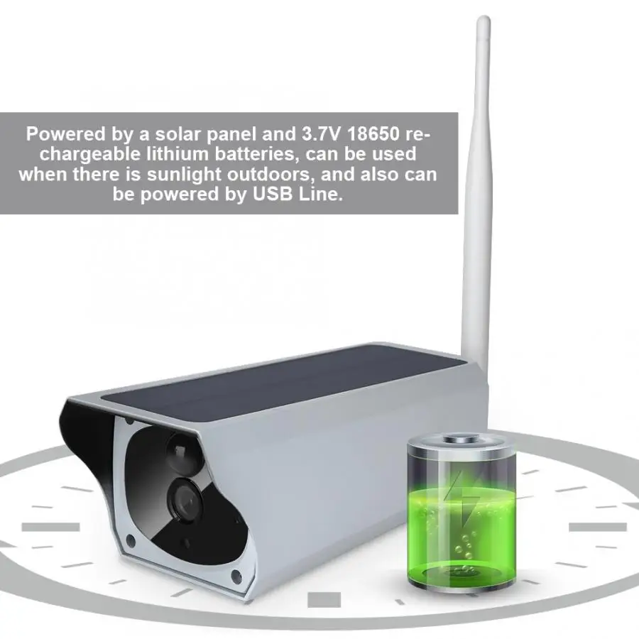 

camera solaire 1080P HD Wifi Outdoor Solar Energy Low Power IP Camera Wireless Surveillance IR Camera solar kamera Cam