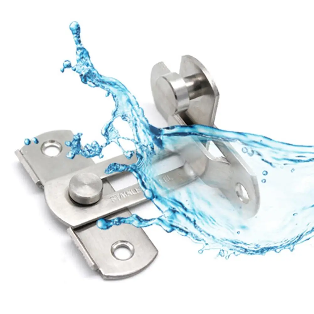 Stainless Steel 90 Degree Door Buckle Door Hasp Latches Sliding Chain Lock Anti-theft Window Lock Hardware door latch sliding door latch door lock latch