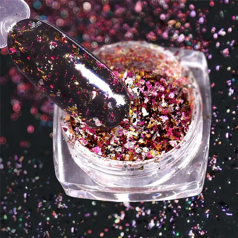 BeautyBigBang блеск для ногтей порошок алюминиевые блестки 0,2 г Bling украшения для ногтей аксессуары украшения Красочный пигмент Dip порошок