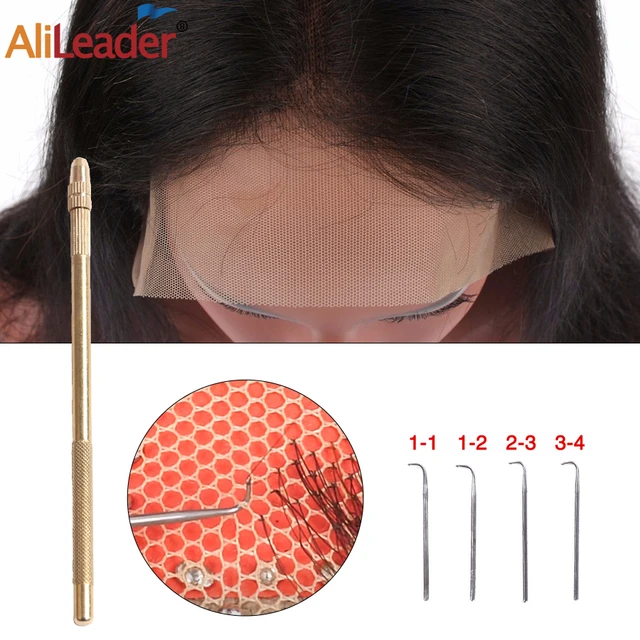 Alileader Cheap Hair Ventilating Needle For Wig Making Crochet Hook Tools  1PC Ventilating Lace Wigs Holder With 4 Pcs Pins - AliExpress