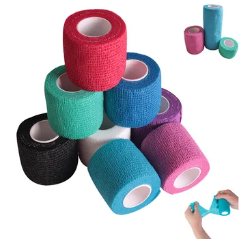 

1Pcs Sport Waterproof Medical Therapy Self Adhesive Bandage Muscle Tape Finger Joints Wrap First Aid Kit Pet Elastic Bandage