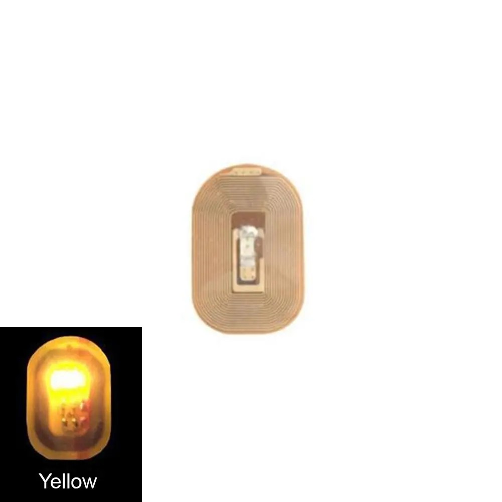 Наклейки для дизайна ногтей Yfashion NFC советы из серии «сделай сам» телефон светодиодный свет вспышка вечерние украшения ногтей советы - Цвет: yellow light