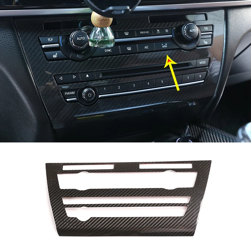 

Real Carbon Fiber Center Console Control Mode Panel Trim For BMW X5 x6 2014-2018 Car-Styling Auto Accessories