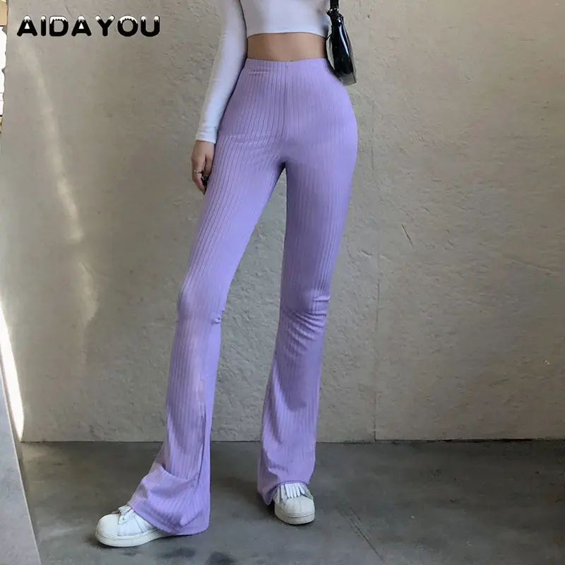 Women Flare Pants  Tall Girl Long 180cm Super Stretchy Elastic Waist  Trousers Fashon Cargo Sweat Pants  Y2K Butt Lift women s high waist thickened fleece lining jeans hip lifting elastic winter warm skinny jeans leggings super stretchy jeans