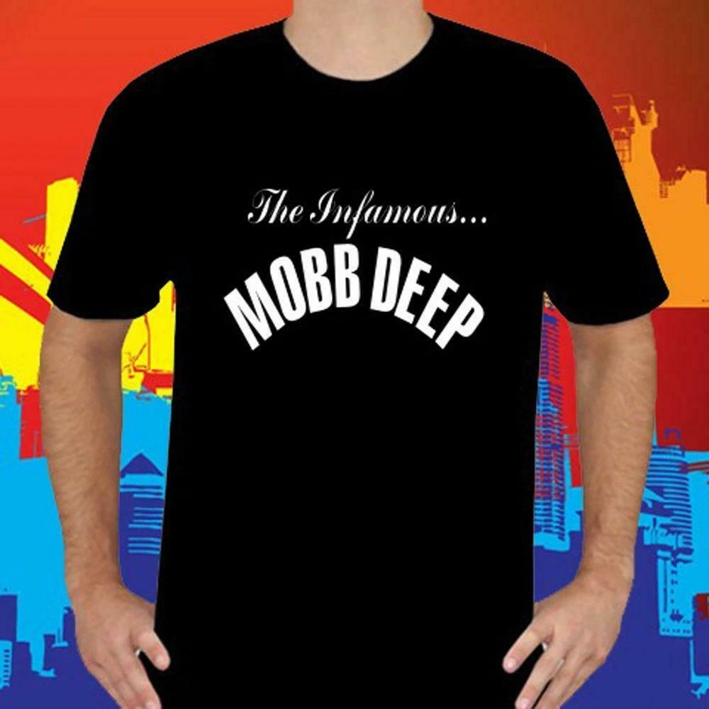 Новый MOBB DEEP THE INFAMOUS RAP хип хоп Мужская черная футболка Размер S 3XL размер США