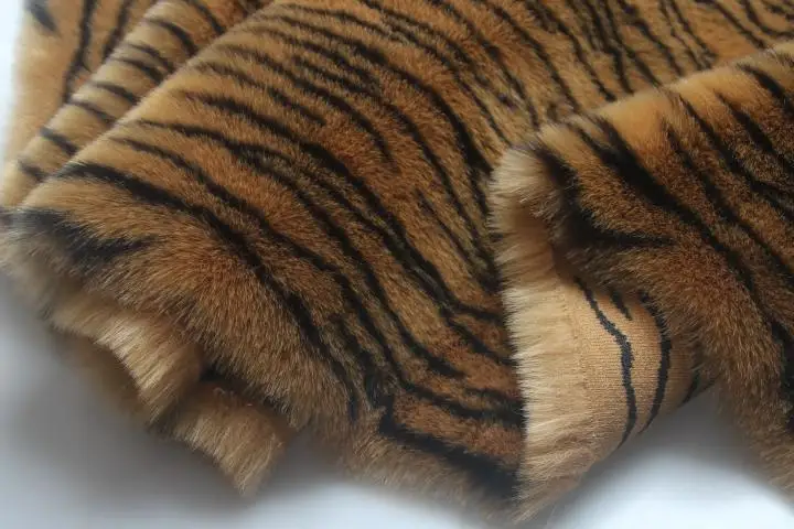 Высококачественная плюшевая ткань С Рисунком Тигра, зебры, леопарда, ткань искусственный мех, косплей, декоративный материал, 160x50 см/шт