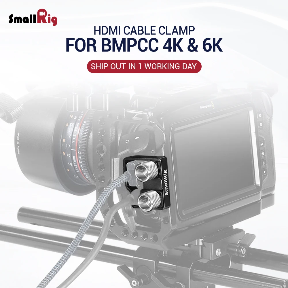  SmallRig Camera HDMI & USB-C Cable Clamp for BMPCC 4K / BMPCC 6K Camera 2246