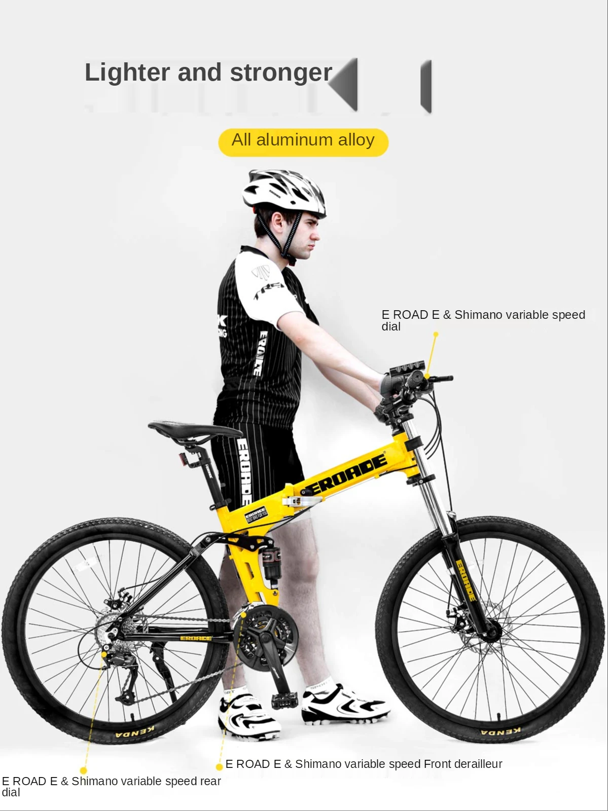 Mountain Bike Doppia Luce Di Smorzamento Off-Road Soft Tail Bicicletta Pieghevole Velocità Di Discesa Mtb Bicicletta