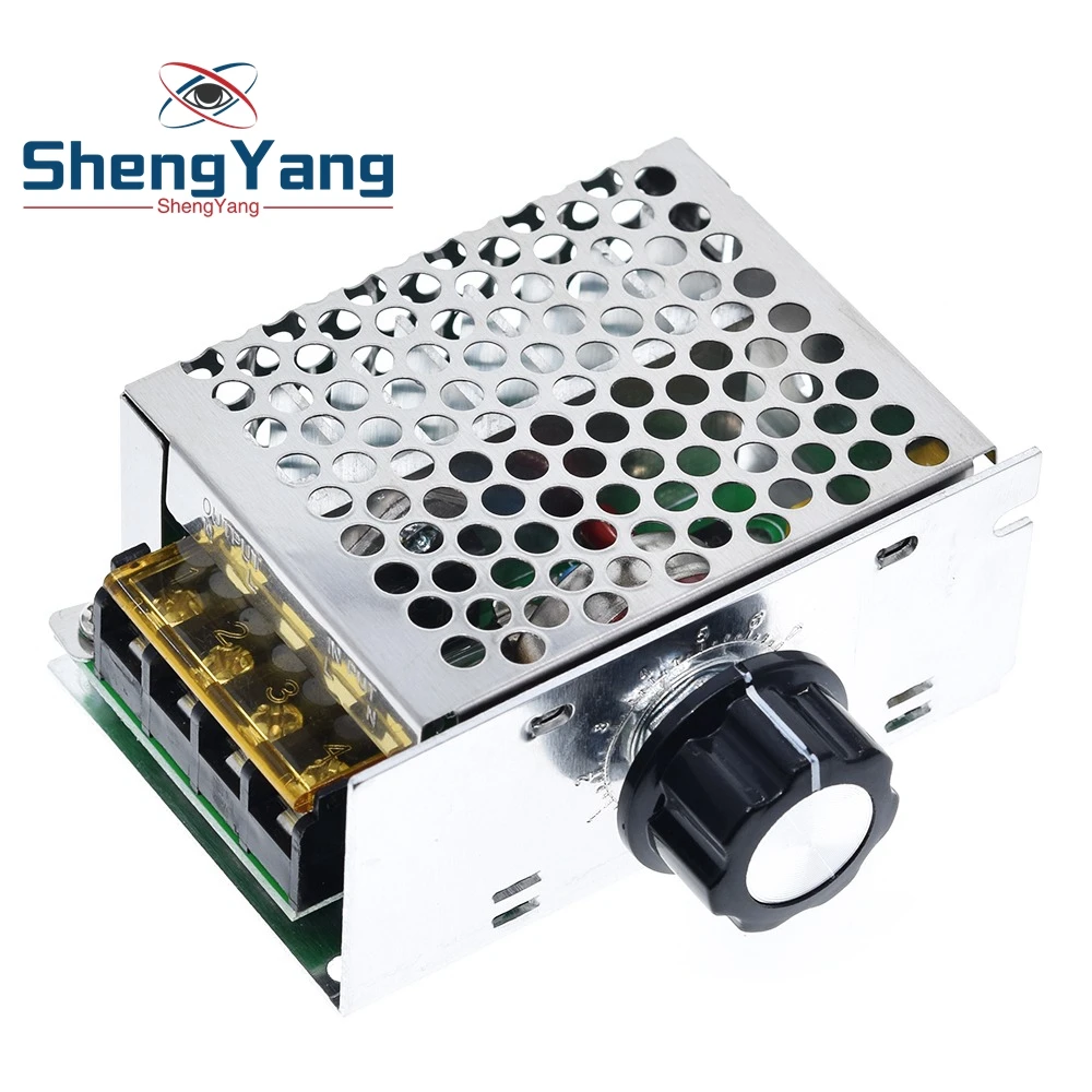 

Professional Voltage Regulators 4000W 220V High Power SCR Speed Controller Electronic Voltage Regulator Governor Thermostat BS