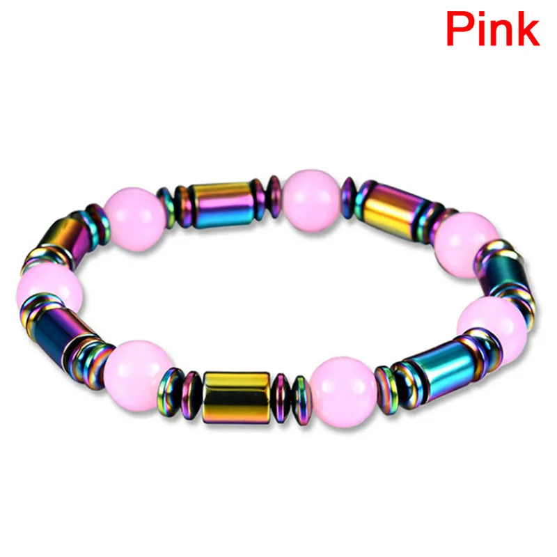 Weight Loss Stone Magnetic Therapy Slimming Bracelets Women Men Kpop Vintage Black Punk Health Bangle Unique Jewelry