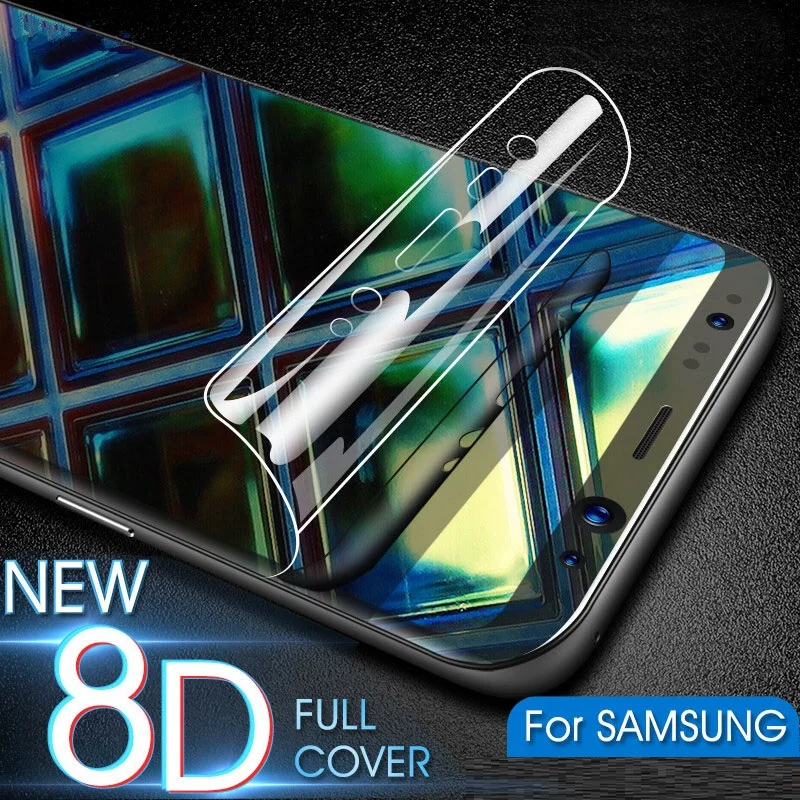 Full Cover Hydrogel Film For Samsung Galaxy A6 A8 J4 J6 Plus Protective Not Glass On the A7 A9 J2 J7 J8 2018 Screen Protector afbeelding
