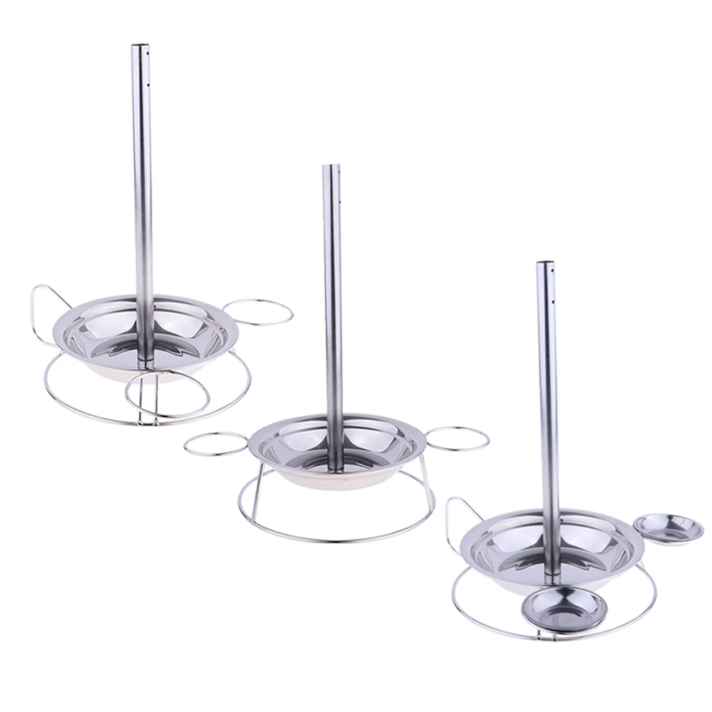 

Stainless Steel Chicken Holder Pan Upright Roaster Rack Baking Pan Grilled Roast Rack for Outdoor Camping