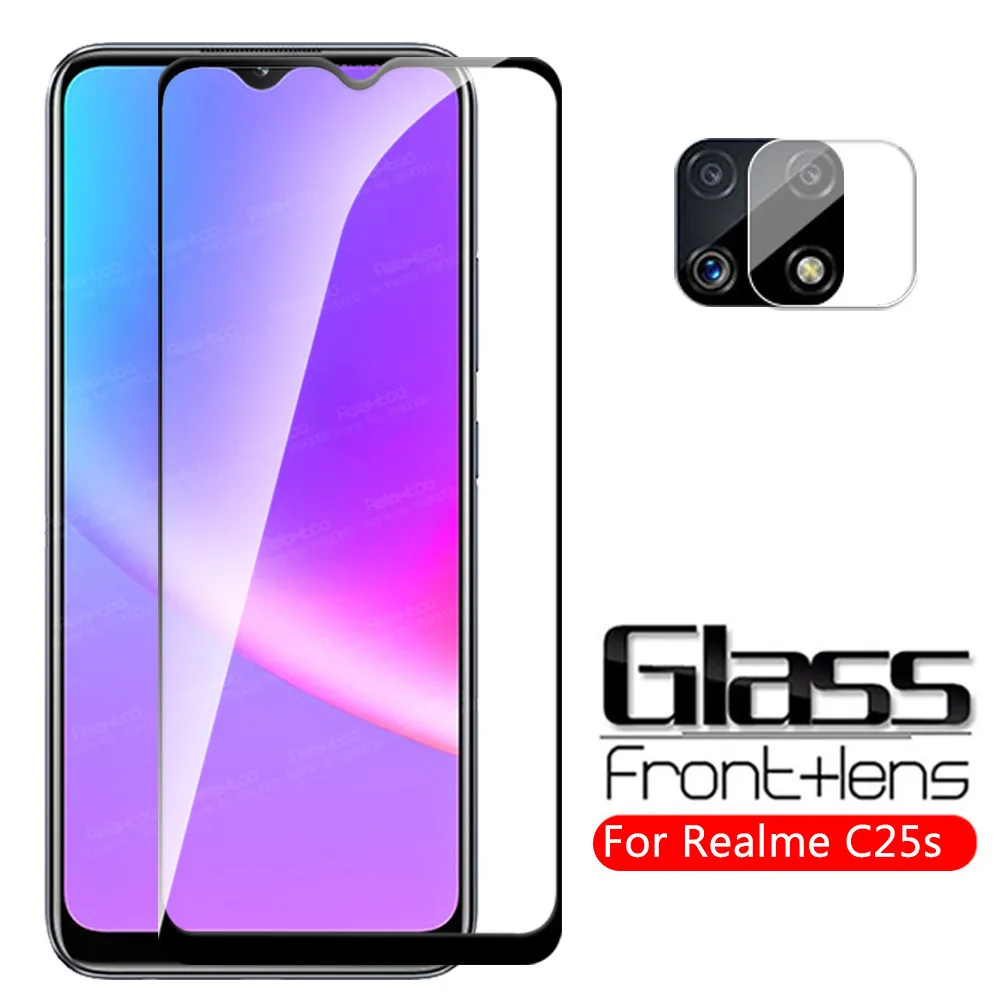 Закаленное защитное стекло для камеры Realme C25s C25 S Realmi C 25 s защита экрана 9D Защитная