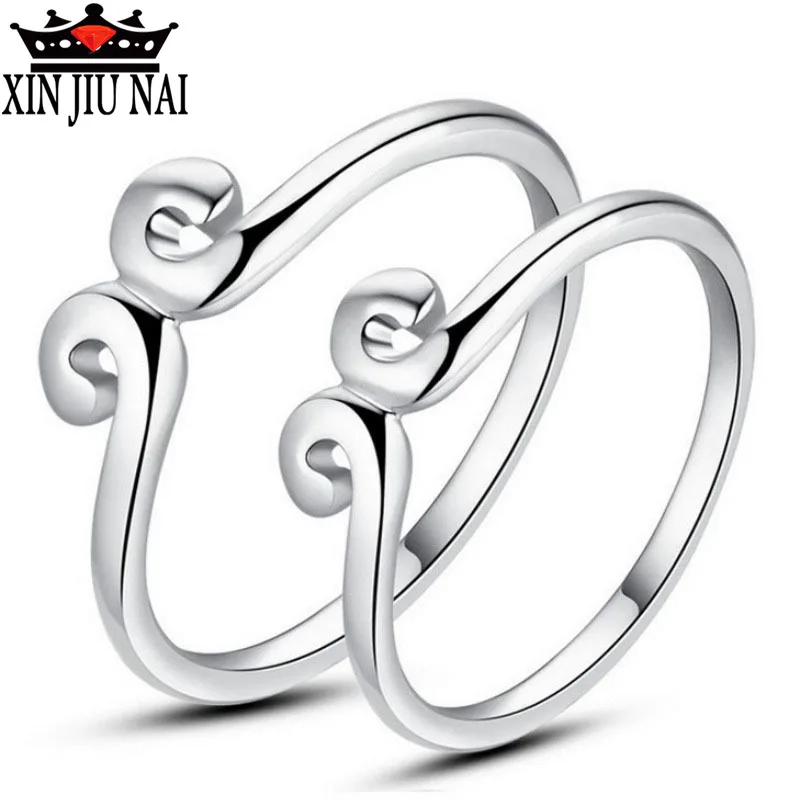 

Fashion CZ Sterling Rhod Weave Rings Open Adjustable Lover Set Rings For Lover Couples Jewelry For Women/Men