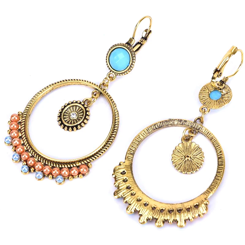 Vintage Boho Tassel Dangle Drop Earrings Ethnic Hanging Dangle Earrings For Women Fashion Earrings Ornaments Jewelry