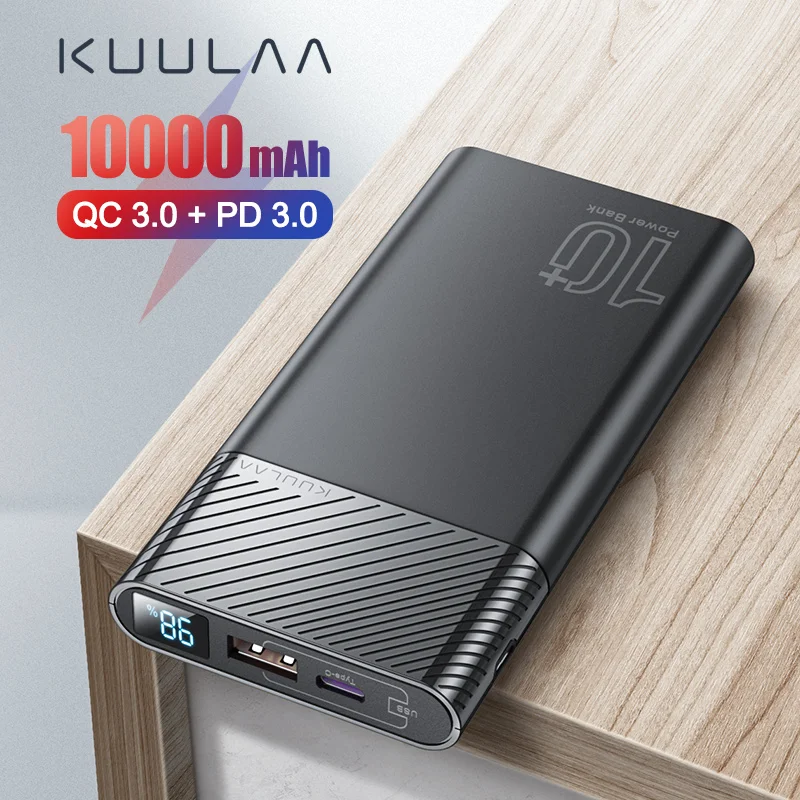 KUULAA PowerBank 10000 мАч QC PD 3,0 Power Bank Быстрая зарядка повербанк 10000 мАч USB внешний аккумулятор зарядное устройство для Xiaomi Mi 10|Внешние аккумуляторы|   - AliExpress