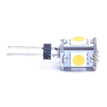 

5 G4 5 SMD LED Warm White Marine Light Bulb Lamp DC 12V