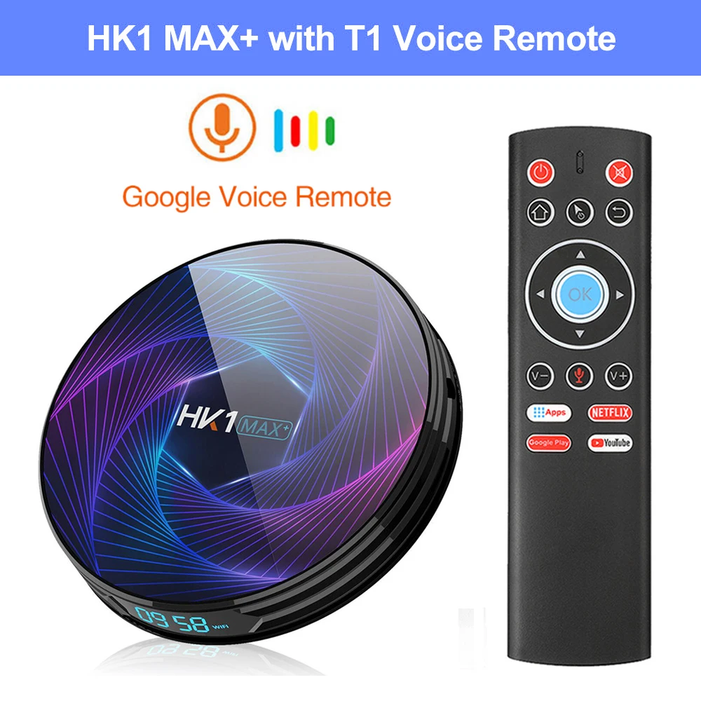 HK1 MAX Plus Восьмиядерный Смарт ТВ приставка Android 9,0 4 Гб 128 Гб 64 ГБ 32 ГБ RK3368PRO 1080P H.265 4K youtube Netflix HK1MAX телеприставка