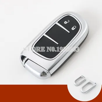 

For Jeep Cherokee 2014-2016 Silver/Red/Orange/Blue Colour Smart Key Shell Trim Cover