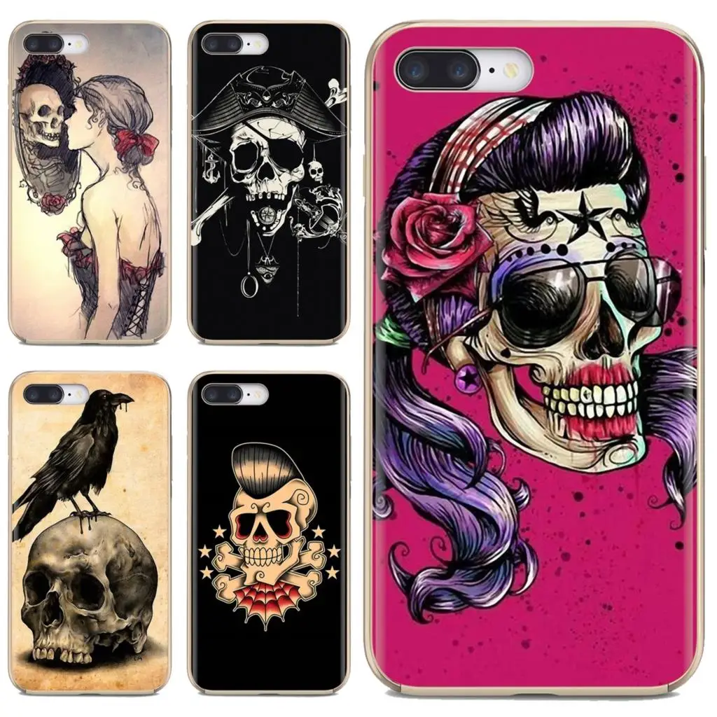 Soft Case Cover For Samsung Galaxy Note 2 3 4 5 8 9 S2 S3 S4 S5 Mini S6 S7 Edge S8 S9 Plus flower Skull Lady Man Painted | Мобильные