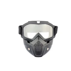 Kids Full Face Tactical Mask for Gel Soft Blaster Games and Shooting Adventures (Transparent)