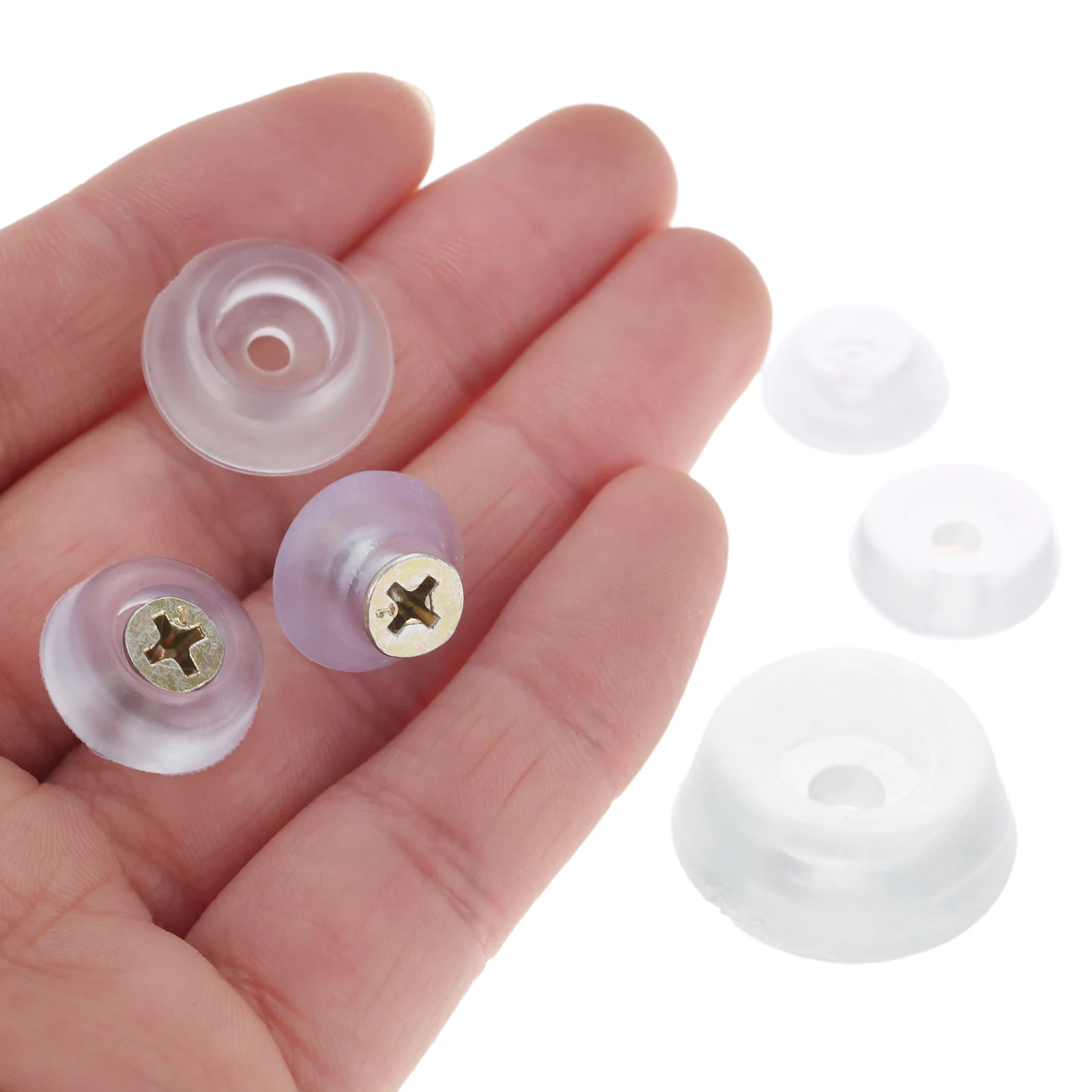 Furniture Legs Protected Pad Rubber Transparent Non-slip Chair Caps Feet Sofa Foot Covers Floor 10pcs with Screws 15/16/19/26mm furniture leg pads chair leg caps chair leg protector furniture foot pads rubber furniture feet pads furniture leg caps furniture foot protector