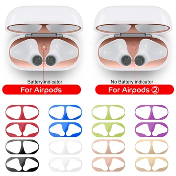 

Metal Dust Guard Sticker for AirPods 1 2 Case Dust-Proof Protective Sticker Skin Protector for Apple AirPods 2 1 Accessories