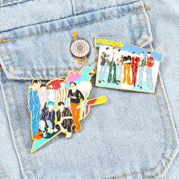 

Kpop Bangtan Boys New Album Dynamite Lapel Pins Metal Badge Brooch Accessories Jewelry Gift for Fans Collection Accessories