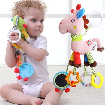 

Baby Cloth Play Doll Baby Puzzle Doll Multi-function Animal Bed Bell Bed Hanging Cart Pendant Hanging Decoration