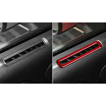 

Decoration Decorative Sticker Red Fiber Interior Air Vent Cover For Ford Mustang