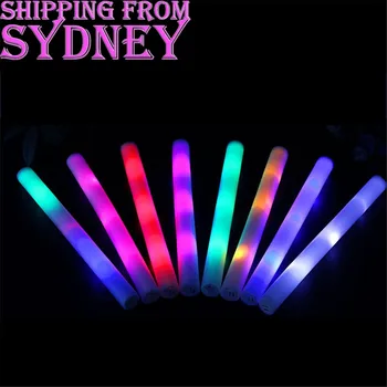 

100x LED RGB Thunder Foam Sticks Flashing Light Revel Party Glow Toy in the dark For Christmas Light Dropshipping