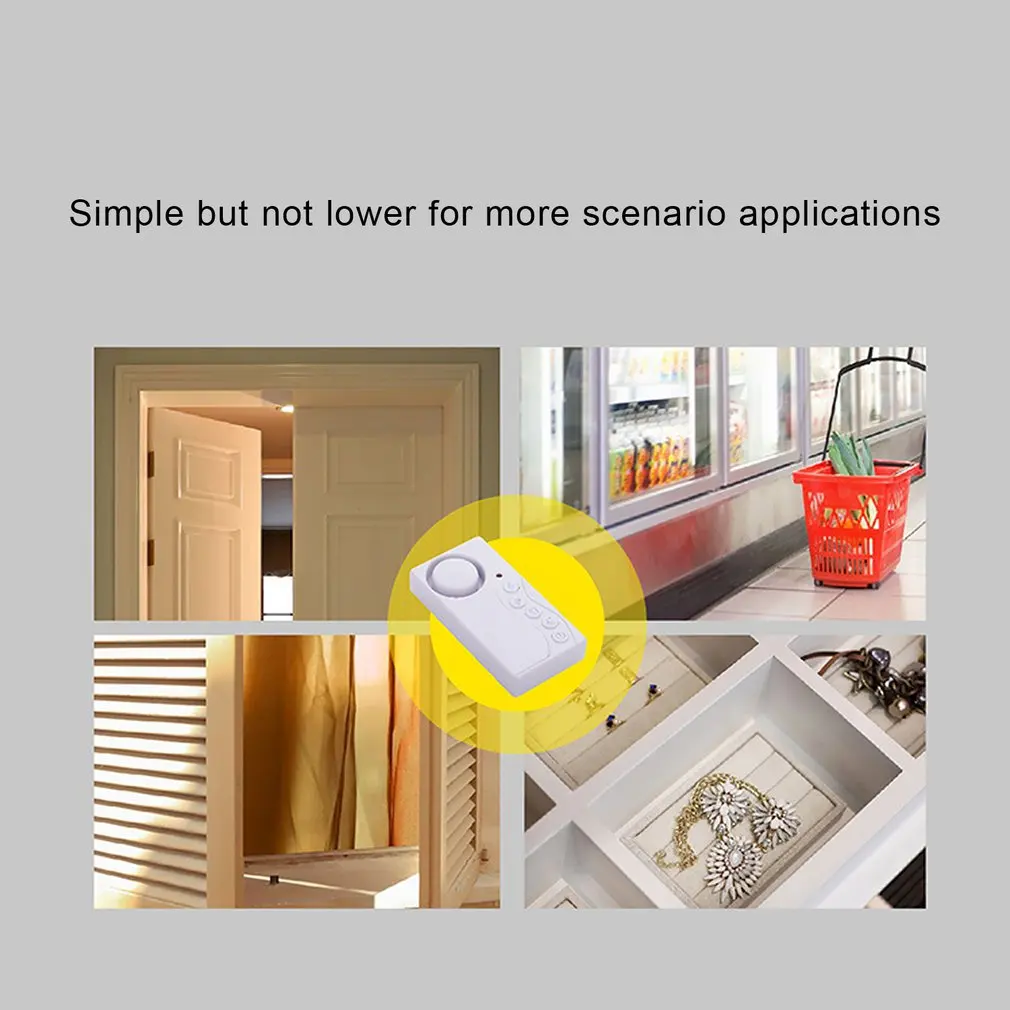 Simple Door Magnetic Burglar Alarm Doorbell Alarm Four-In-One Function Door Magnetic Small Doorbell Alarm