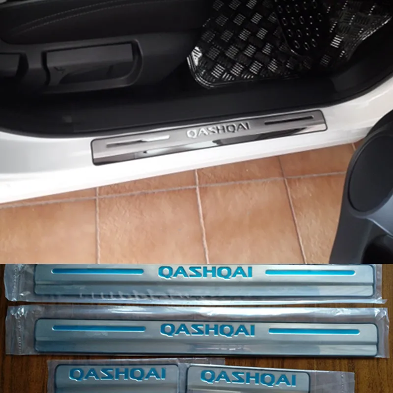 Стайлинг автомобиля для Nissan Qashqai 2007 2019 J10 J11 защита порога боковой двери Накладка