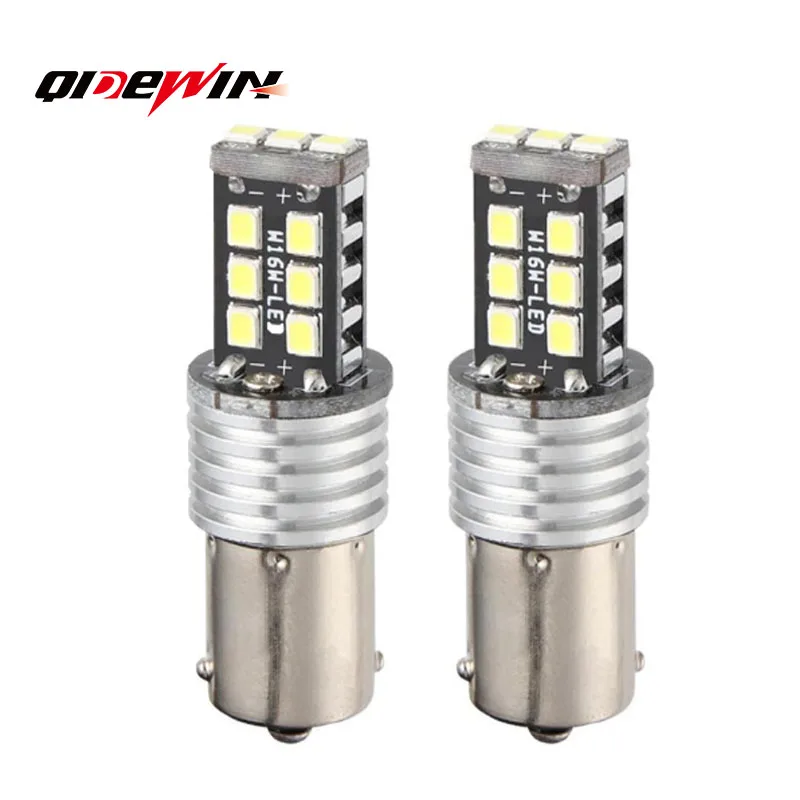 

2pcs P21W White 1157 1156 T20 25 15SMD Car LED Brake Turn Light Auto Parking Led Backup Wedge Led Tail Bulb License Plate Light