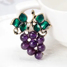 Корейский стиль Универсальные фруктовые аксессуары Мода и личность картина маслом брошь виноград стиль Женская Брошь корсаж