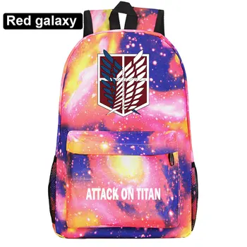 

Christmas Cartoon Anime Wings Attack On Titan Boy Girl Book School bag Women Bag pack Teenagers Schoolbags Men Student Backpack
