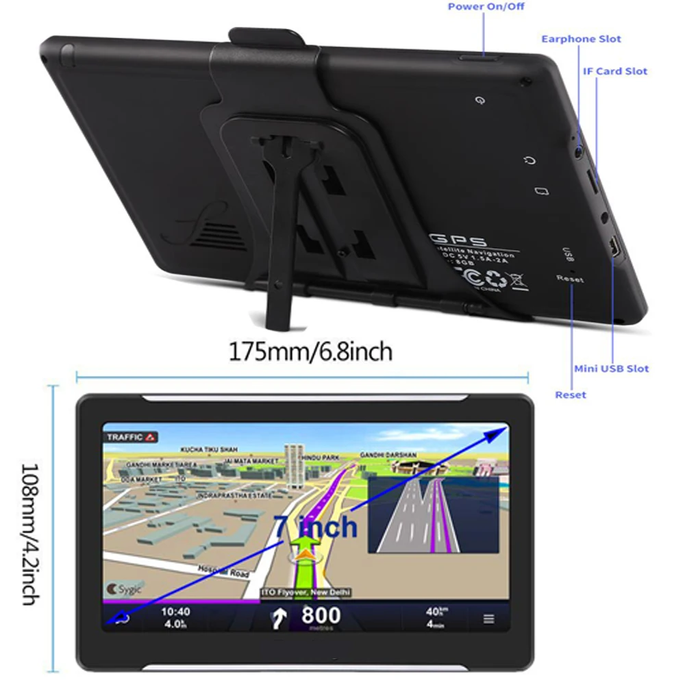 Автомобильная навигация device7-inch HD FM Bluetooth 256Msatellite голосовая навигация Navitel gps-навигация для грузовиков. Навигации автомобиля