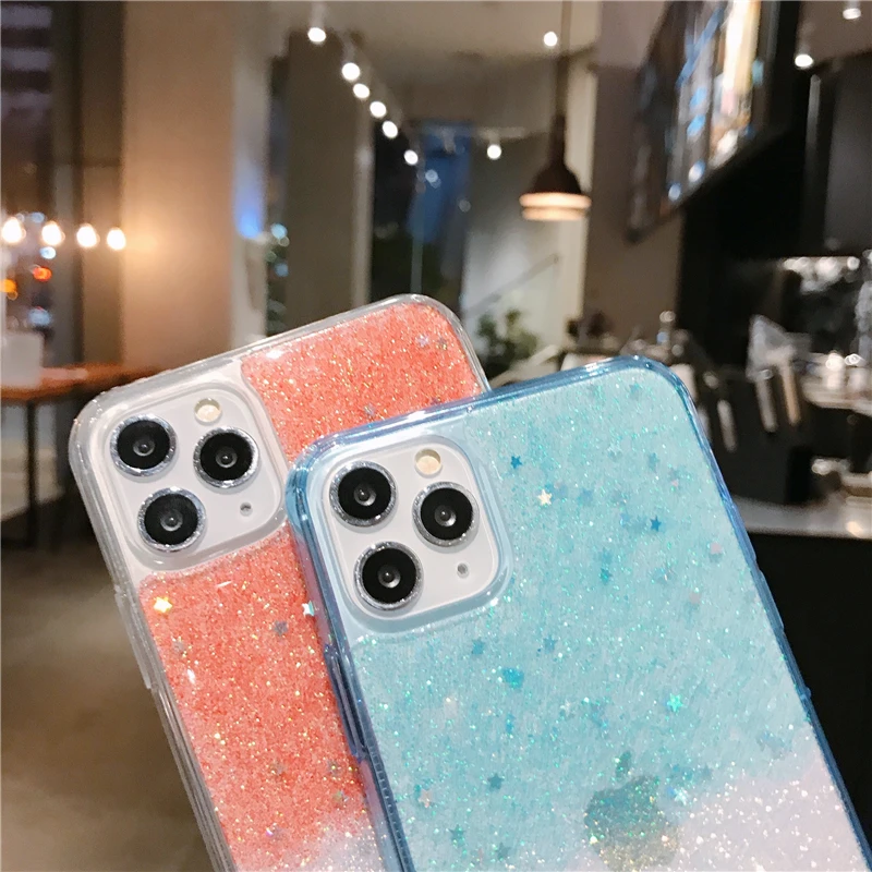 

Cinda- for IPhone 11 Case Glitter Bling Candy Color for IPhone 11 Pro Max 7 8 8Plus Xs XR Creative Phone Cases Soft Back Cover