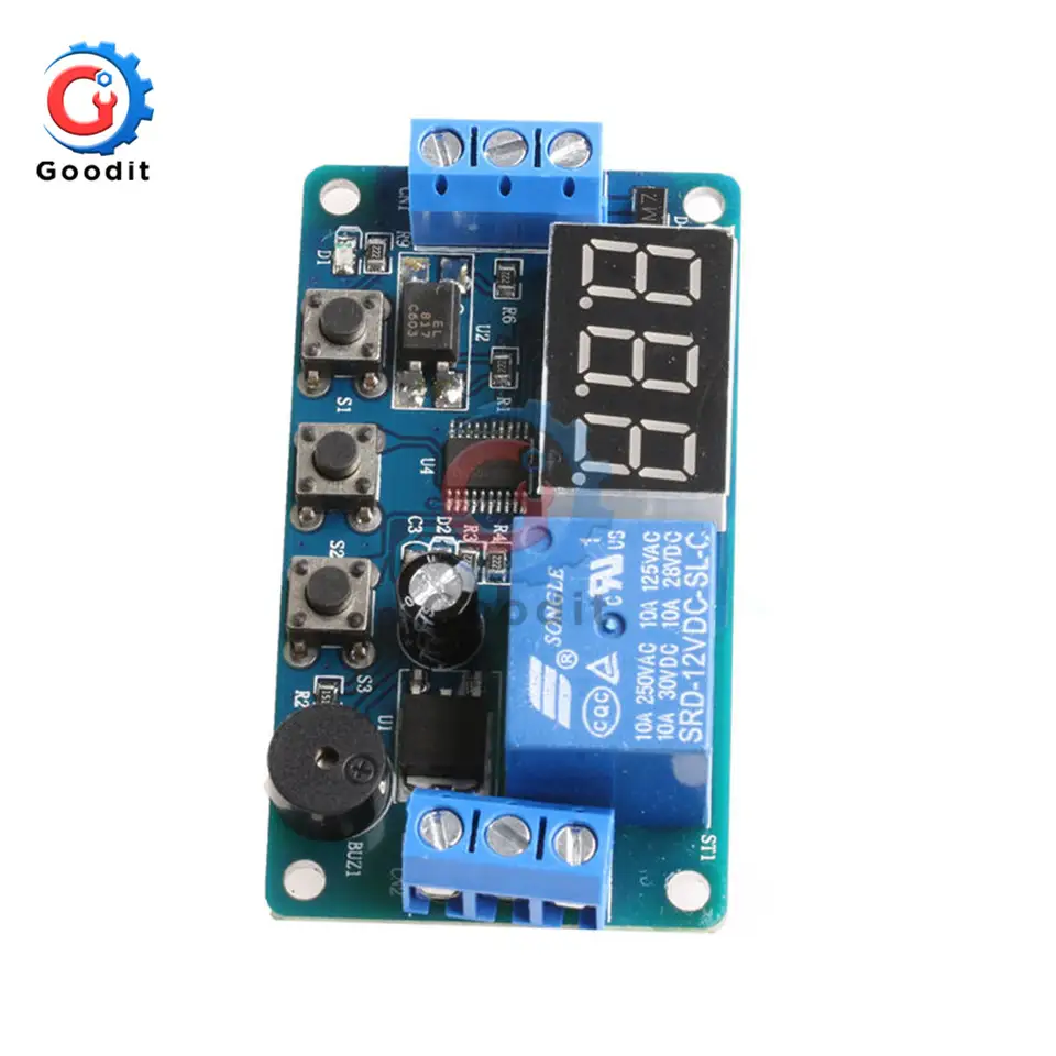 DC 12V Delay Timer Relay LED Digital Display Programmable Readout Multi-function Delay Timer Relay Module with Buzzer for Car image 6