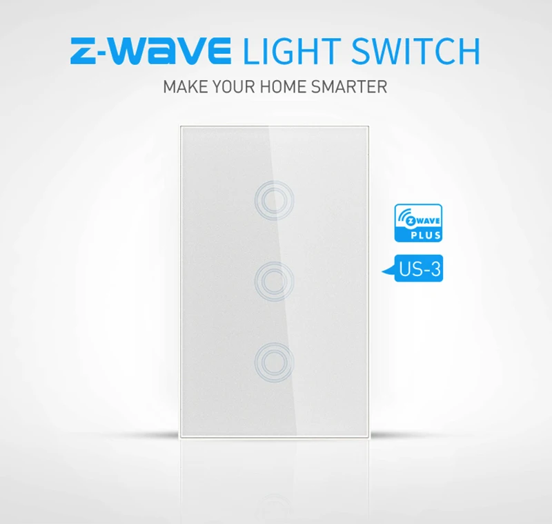 NEO COOLCAM Z-wave plus 3CH US настенный сенсорный выключатель домашней автоматизации ZWave беспроводной умный пульт дистанционного управления выключатель света US 908,4 МГц