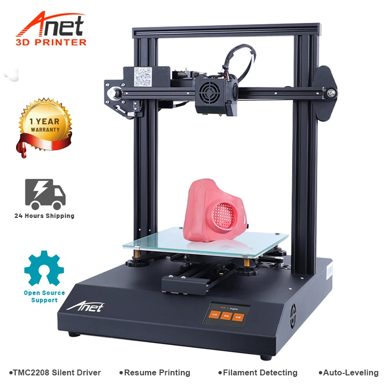 Anet ET4Pro Ultra Silent DIY FDM 3D Printer With TMC2208 Stepper Driver 256 Real Micro-steps Automatic Leveling Resume Printing resin printer