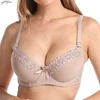 Softrhyme Floral Embroidery Plunge Bra 3/4 Cup Sexy Push Up Bras for Women 80B 85B 90B 95B Female Underwear Padded Lingeries Bh ► Photo 1/5