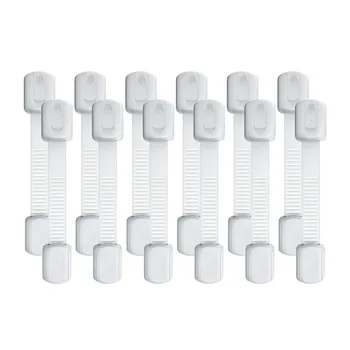 

6 Pcs/set Extended Child Drawer Lock Baby Safety Anti-pinch Cabinet Door Locks Kids Safety Protection ABS Security Locks Straps