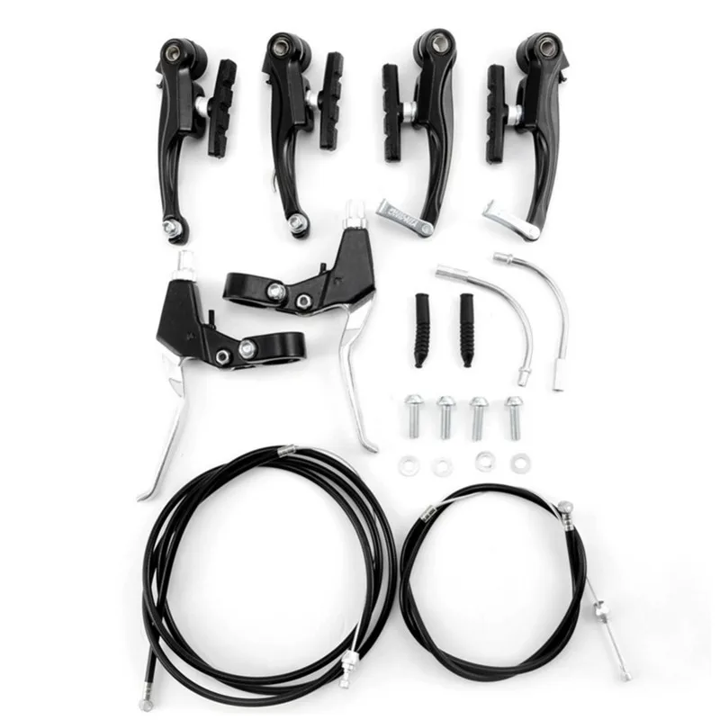 

1Set Mountain Bike V Brake Bicycle Parts Accessories MTB BMX Bike Brake Alloy Front And Rear V Brake Lever Calipers Cable Set
