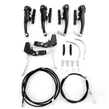 1Pair Mountain Cycling BMX MTB Bike Bicycle V Brake Levers Cables Complete Set